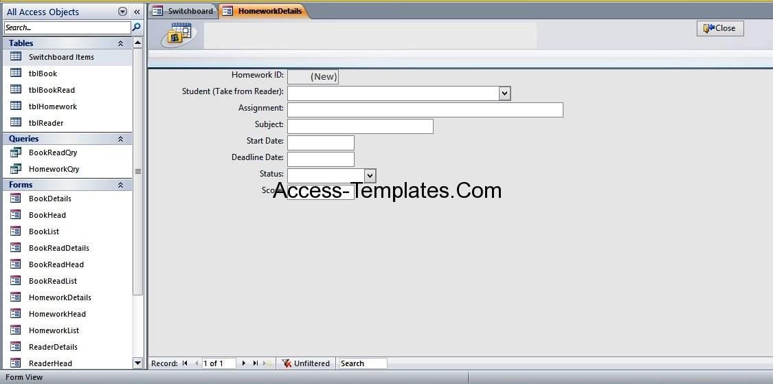 College admissions database software